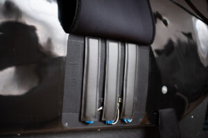 Schenkelsensoren des Racewood Reitsimulators